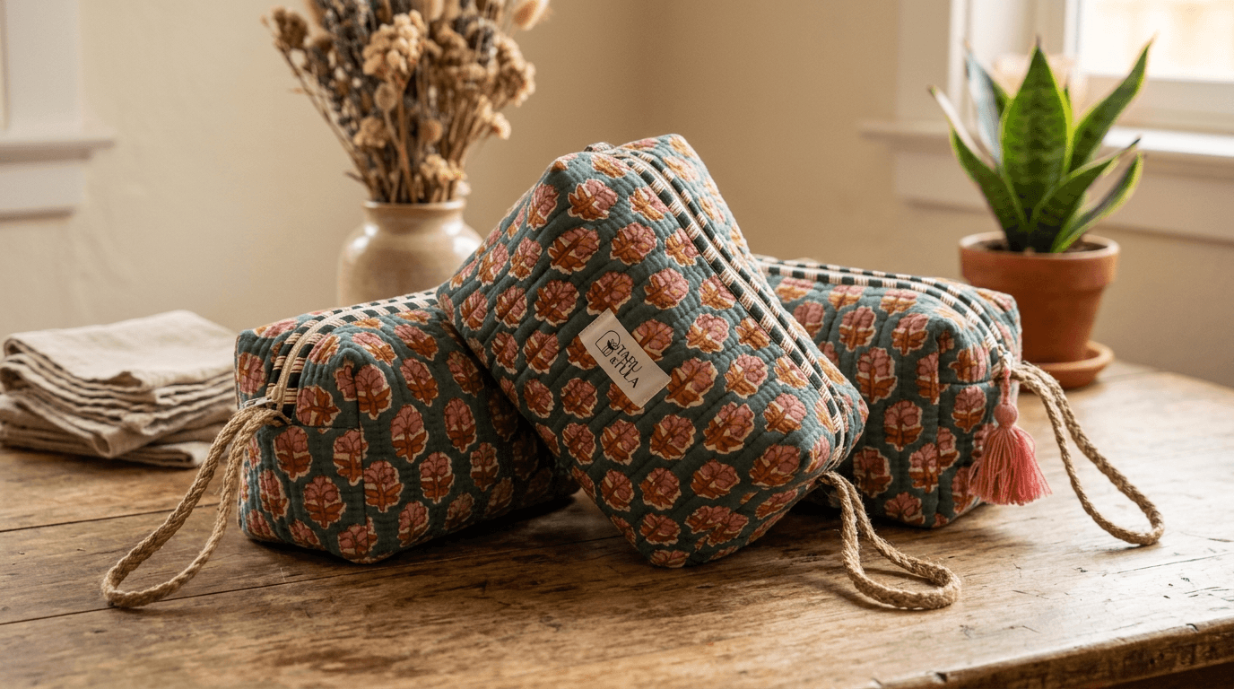 Green Leaves Pouch Set