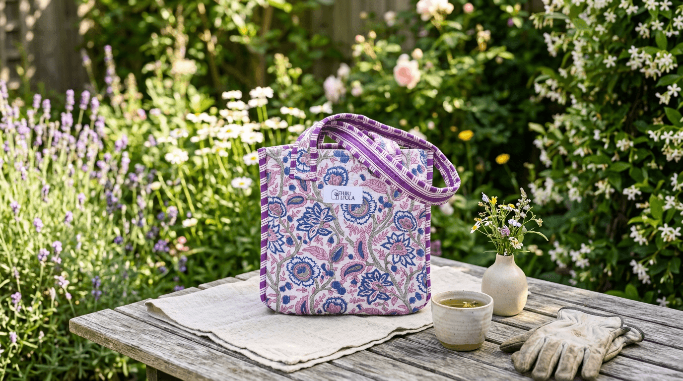 Mauve Garden Bloom Mini Tote Bag
