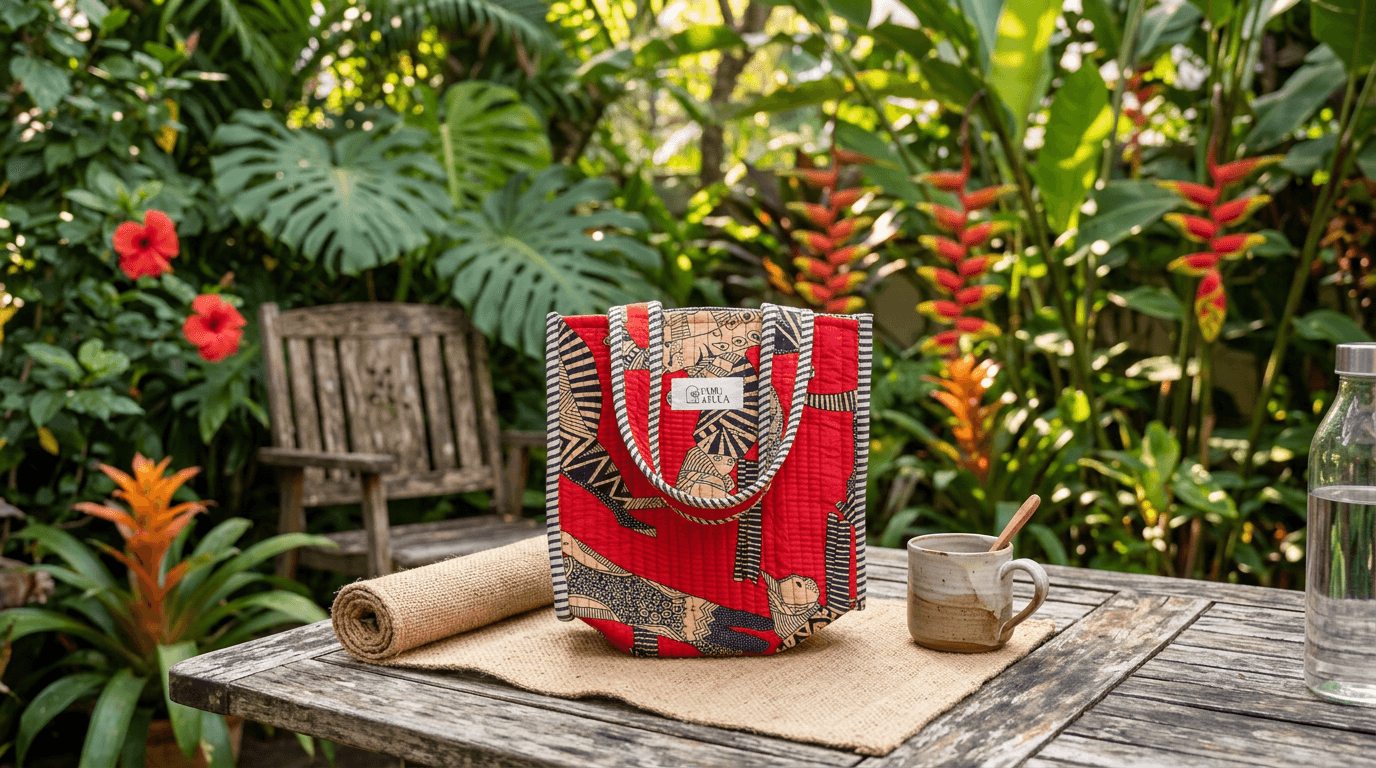 Red Animal Print Mini Tote Bag